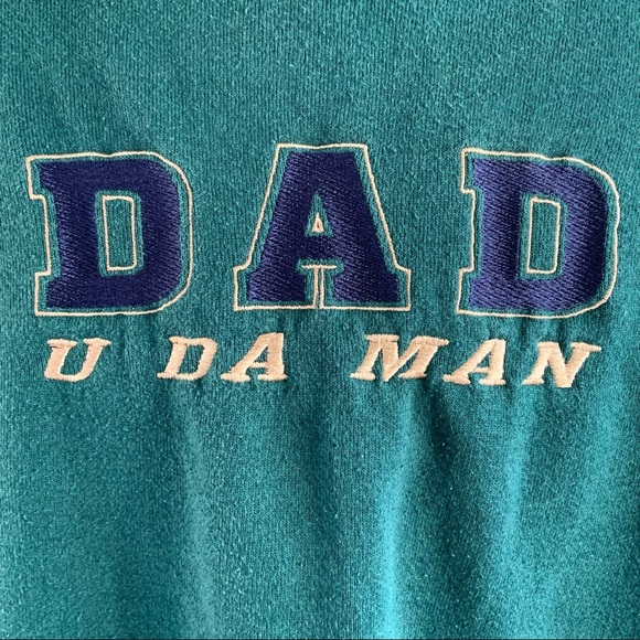 Dad Crewneck SweatShirt You Da Man Embroidered - Picture 2 of 9